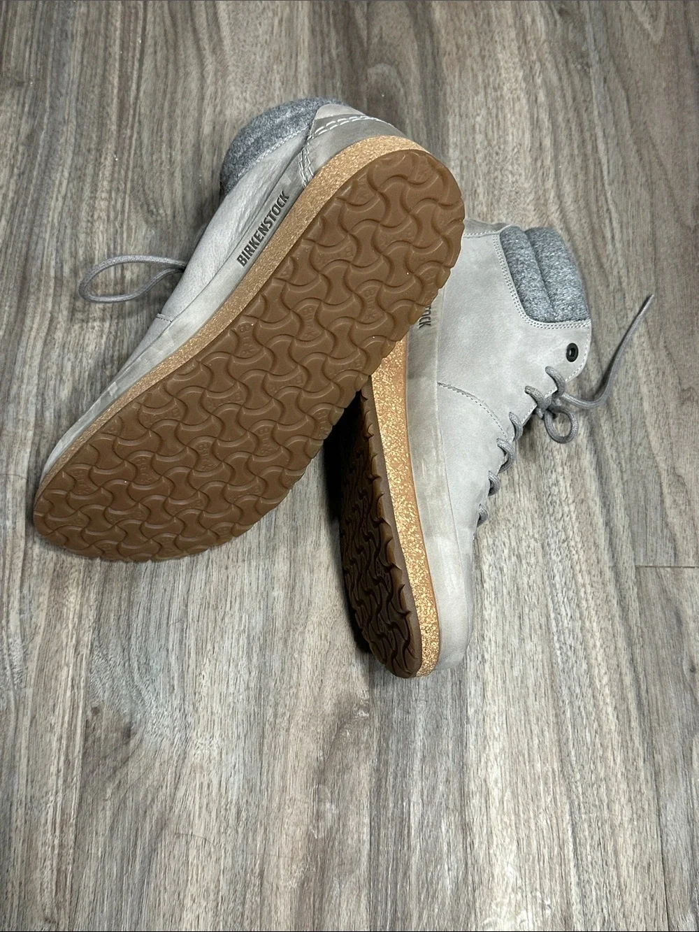 Birkenstock Honnef High Gray Boots EU 41 ,8/8.5 US NWT Leather Lace Up.